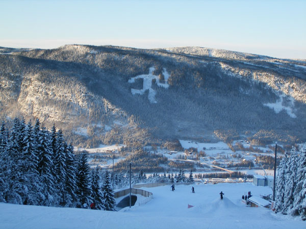 Mountain with ski slope