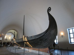 Wooden viking ship