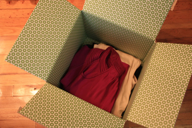 Clothes in box