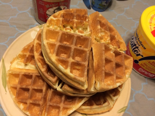 Waffles on a plate