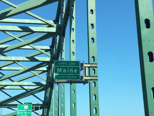 Maine road sign