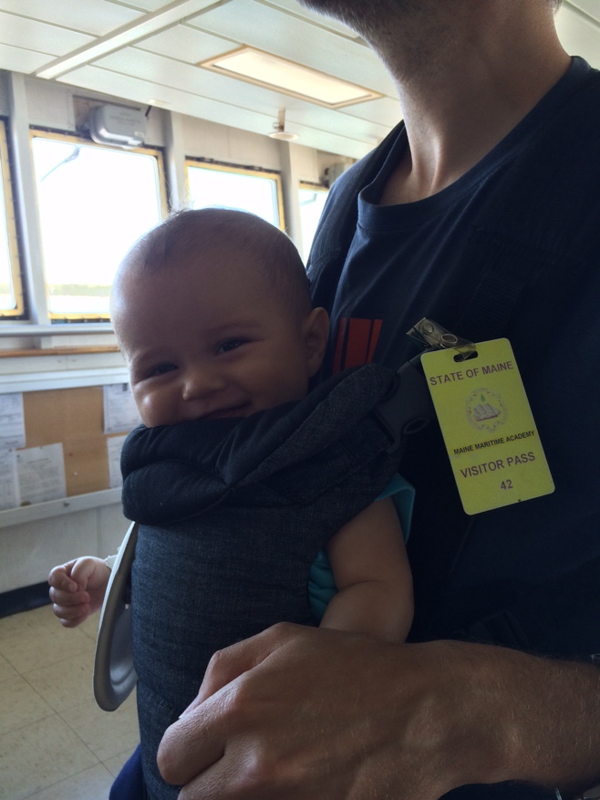 Baby with official badge