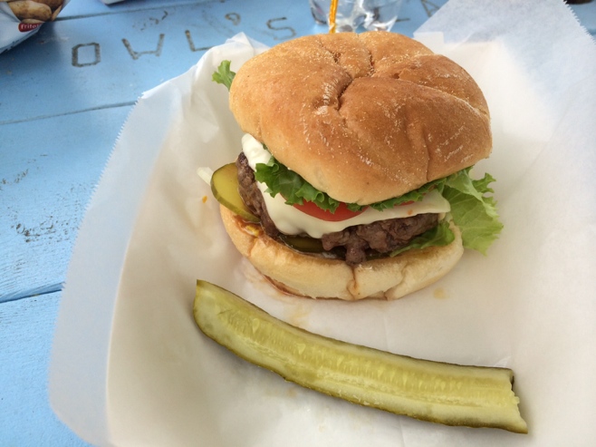 Burger with pickle