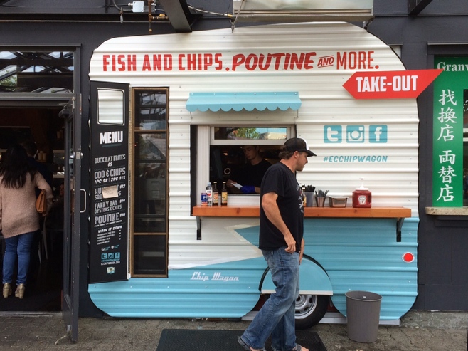 Fish and chip camper storefront