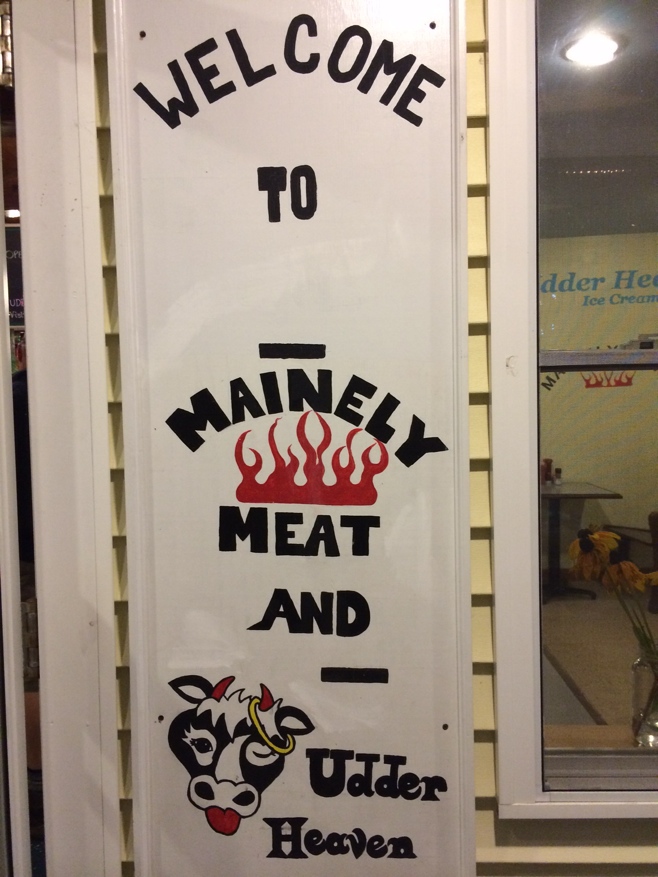 Sign for Mainely meat