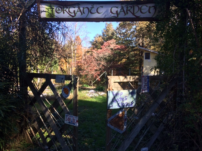 Gates leading to organic garden