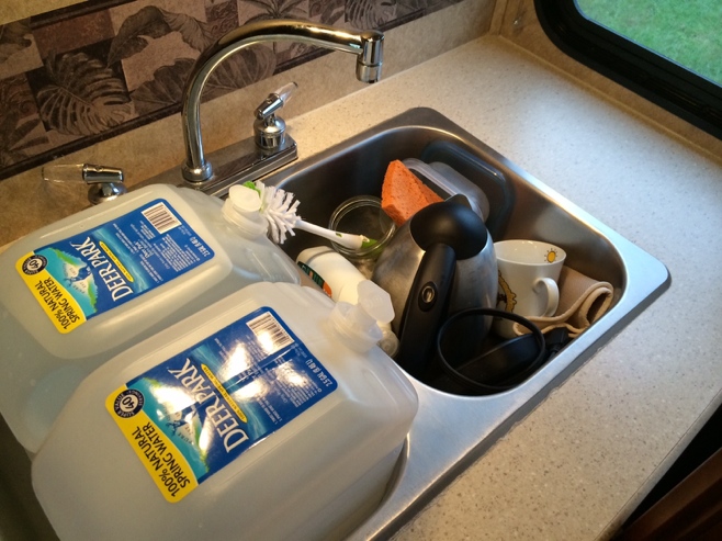 Items in a kitchen sink