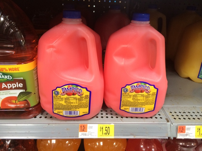 Disgusting pink punch drink at Walmart