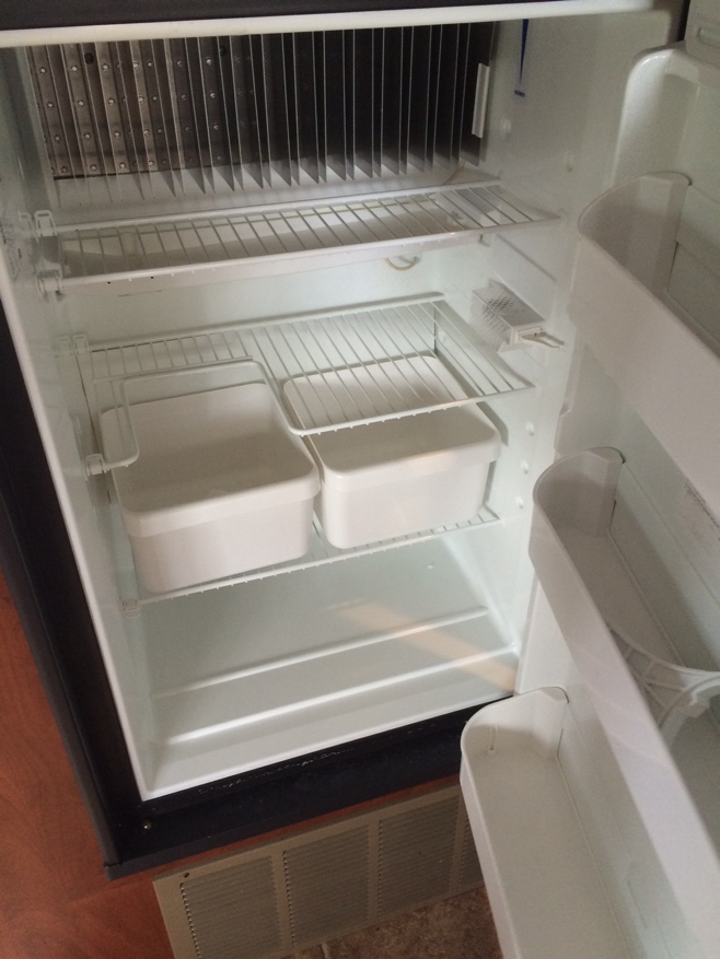 Empty RV fridge