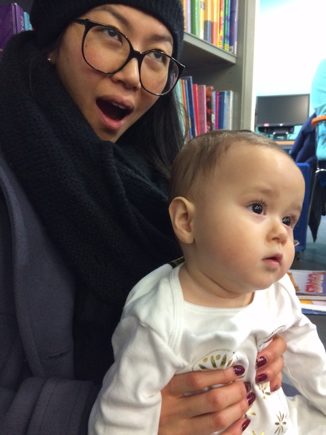Aunty and baby at story time