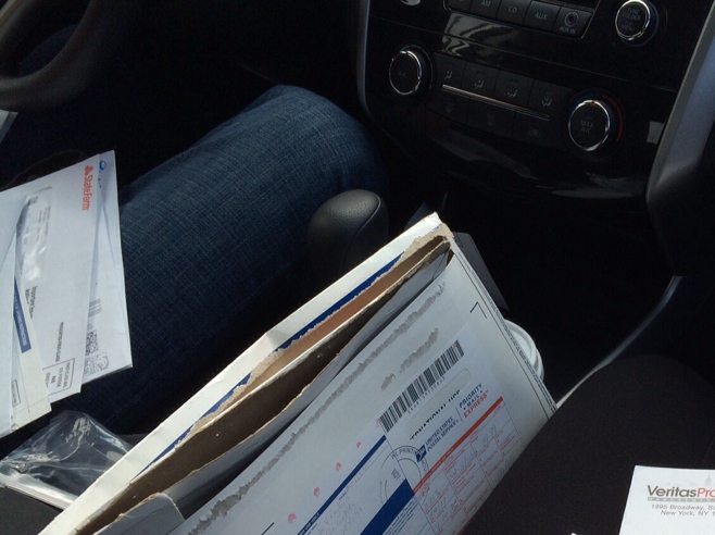 Mail in car