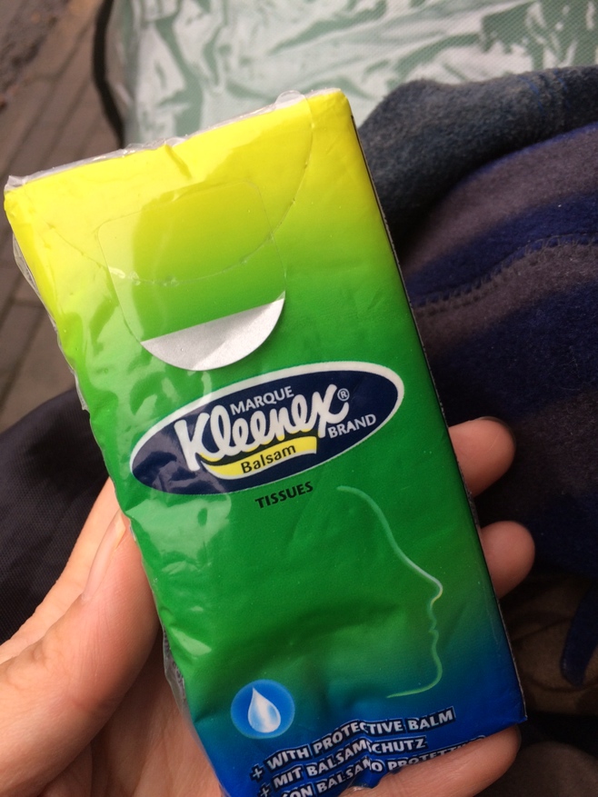 Packet of Kleenex tissues