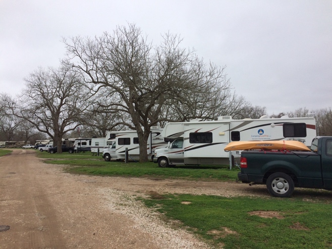 Rvs parked in campground