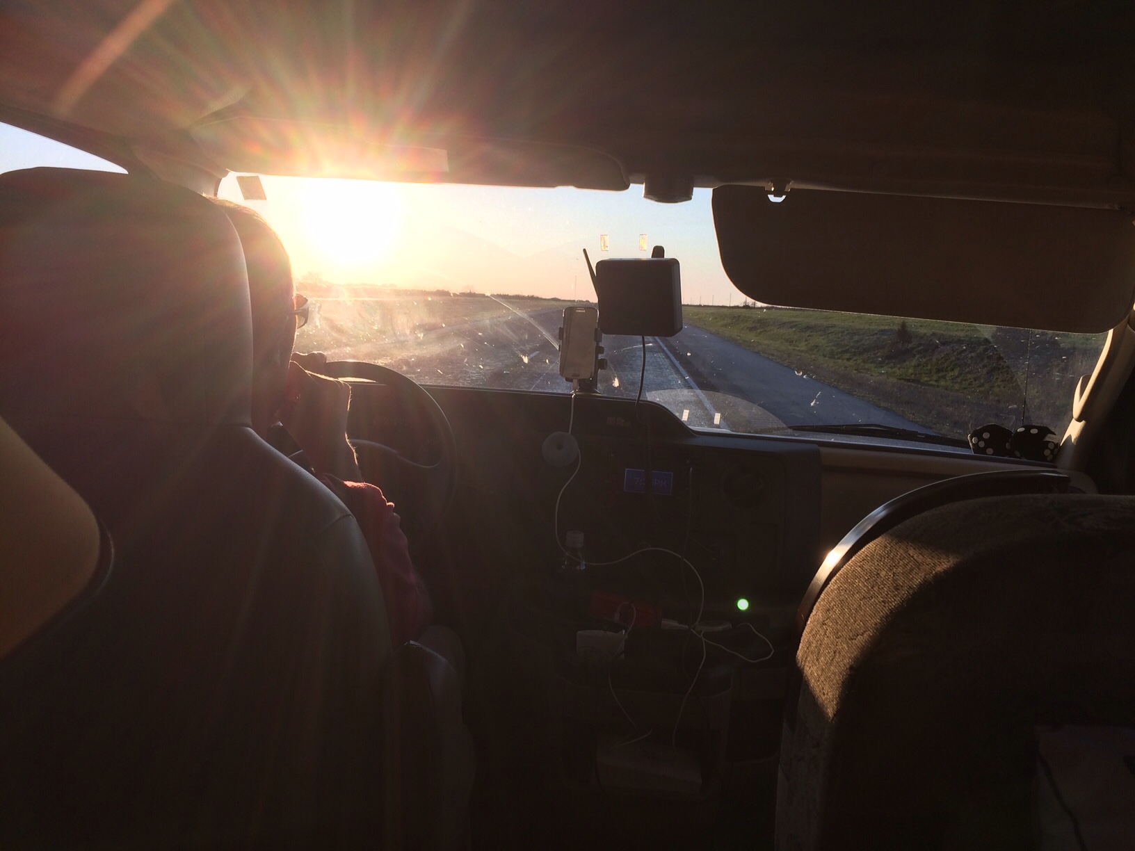 Driving into the sunset 